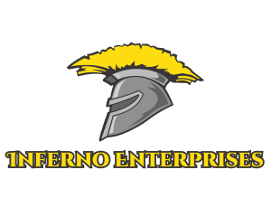 Spartan Yellow Helmet logo design