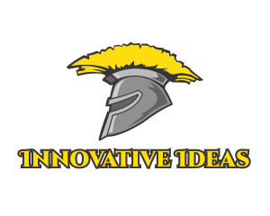 Spartan Yellow Helmet logo design