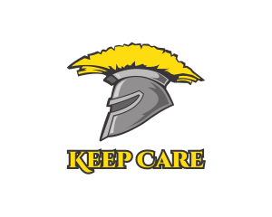 Spartan Yellow Helmet logo design