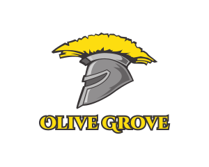 Greece - Spartan Yellow Helmet logo design