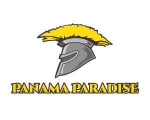 Spartan Yellow Helmet logo design