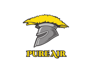 Spartan Yellow Helmet logo design