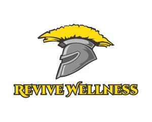 Spartan Yellow Helmet logo design