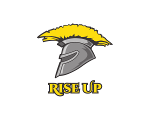 Spartan Yellow Helmet logo design