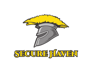 Safe - Spartan Yellow Helmet logo design