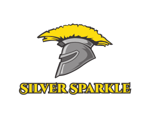 Silver - Spartan Yellow Helmet logo design