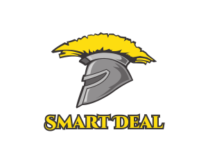 Spartan Yellow Helmet logo design