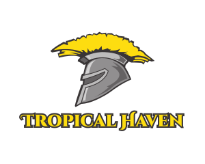 Spartan Yellow Helmet logo design