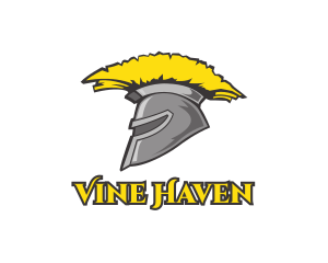 Spartan Yellow Helmet logo design