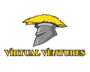 Spartan Yellow Helmet logo design