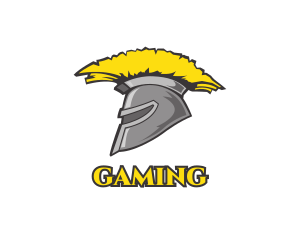 Rome - Spartan Yellow Helmet logo design