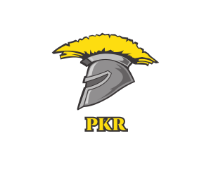 Spartan Yellow Helmet logo design