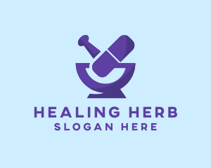 Medicine Mortar & Pestle logo design