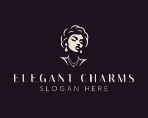 Beauty Woman Jewelry logo design