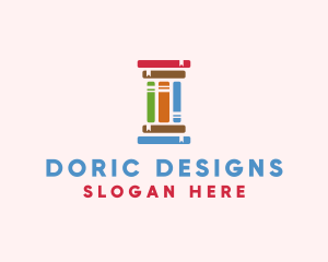 Doric - Education Learning Pillar Books logo design