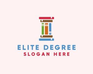 Degree - Education Learning Pillar Books logo design