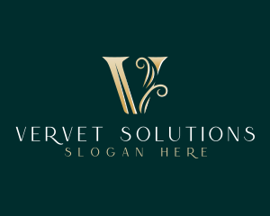 Luxury Elegant Letter V logo design