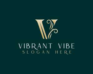 Luxury Elegant Letter V logo design