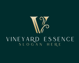 Luxury Elegant Letter V logo design