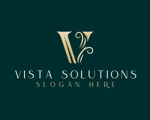 Luxury Elegant Letter V logo design