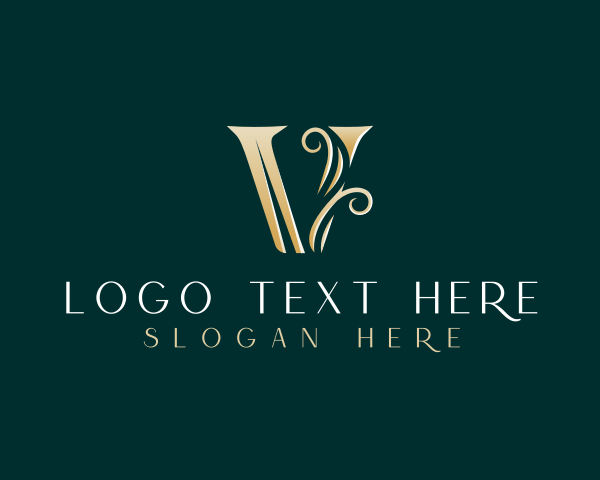 High End - Luxury Elegant Letter V logo design