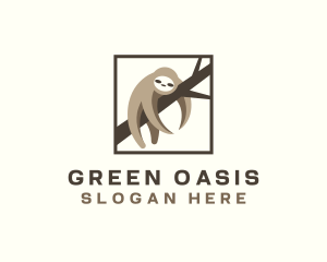 Sleeping Sloth Sanctuary logo design