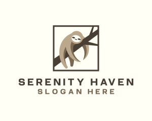 Sanctuary - Sleeping Sloth Sanctuary logo design