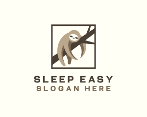 Sleeping Sloth Sanctuary logo design