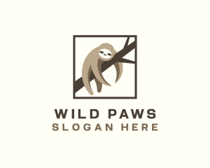 Sleeping Sloth Sanctuary logo design