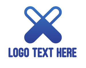 Google - Modern Blue X logo design
