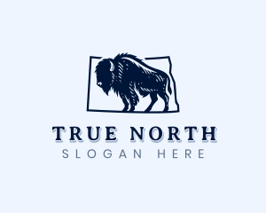 Bison North Dakota logo design