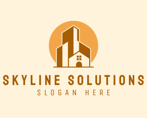 House Building Skyline logo design