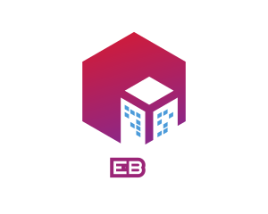 Gradient Polygon Building Logo