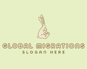 Easter Bunny Egg logo design