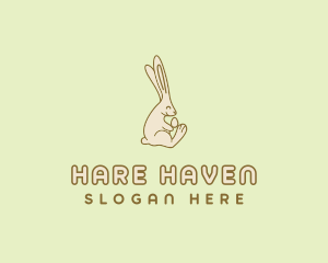 Hare - Easter Bunny Egg logo design