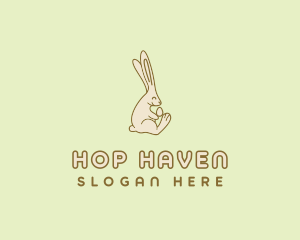 Easter Bunny Egg logo design