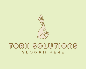 Easter Bunny Egg logo design