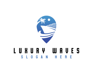 Cruise Ship Location logo design