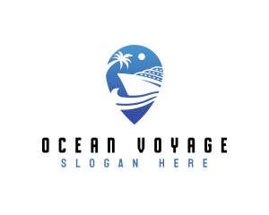 Cruise Ship Location logo design