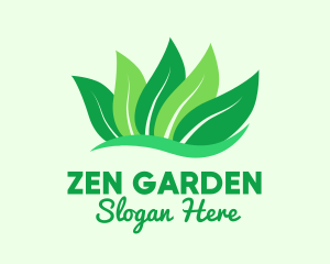 Natural Green Leaves logo design