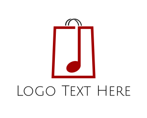 Music Store - Music Store Shopping Bag logo design