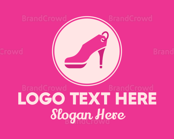 Pink Fashion Footwear Sale Logo