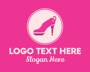 Retailer - Pink Fashion Footwear Sale logo design