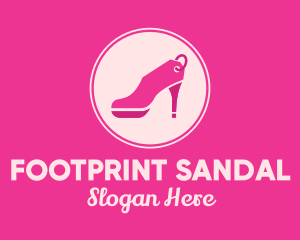 Sandal - Pink Fashion Footwear Sale logo design