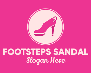 Pink Fashion Footwear Sale logo design