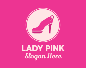 Pink Fashion Footwear Sale logo design