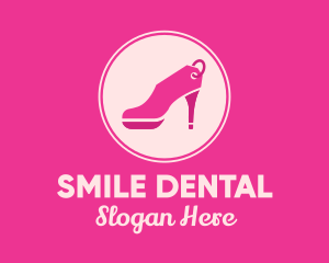 Shoe - Pink Fashion Footwear Sale logo design