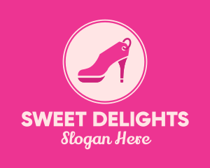 Pink Fashion Footwear Sale logo design