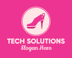 Commerce - Pink Fashion Footwear Sale logo design