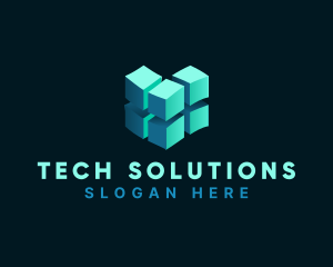 3D Cube Digital Tech Logo